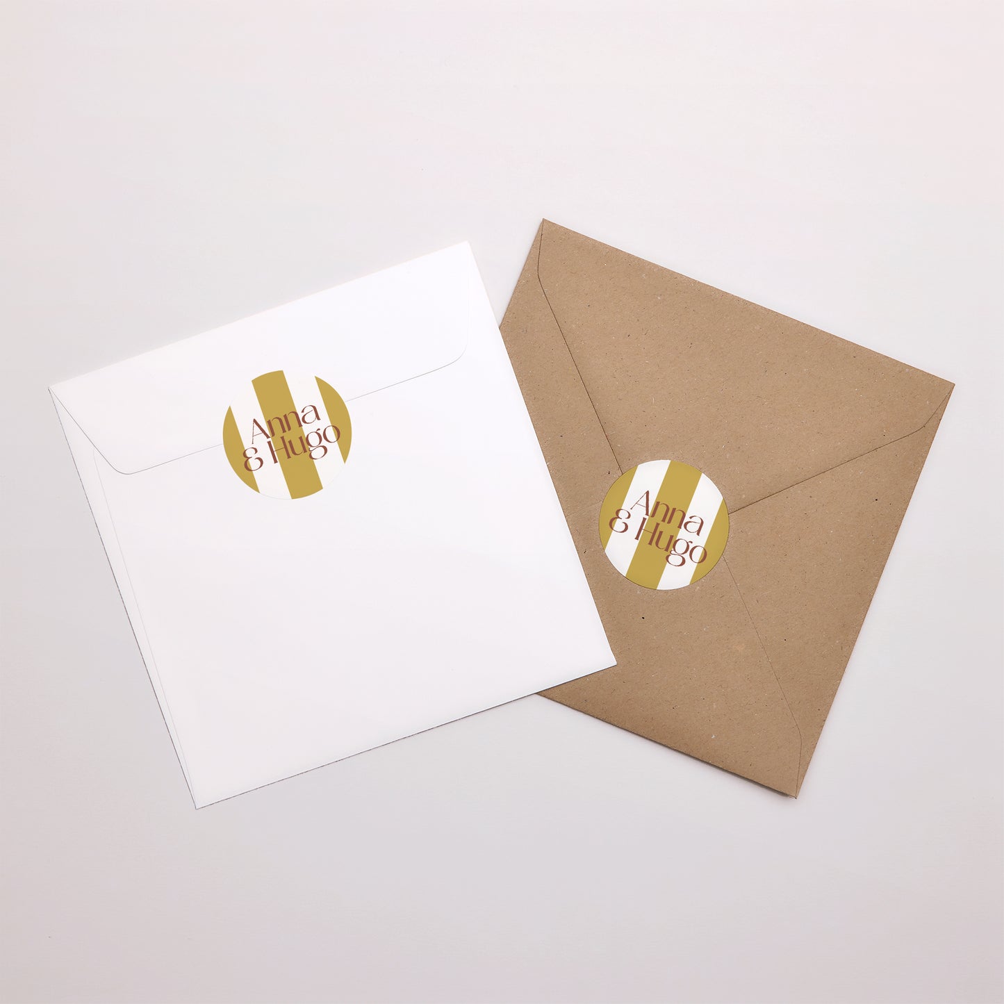 Sticker Mariage Rond Lignes Unies photo N° 3