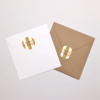 Sticker Mariage Rond Lignes Unies photo N° 3