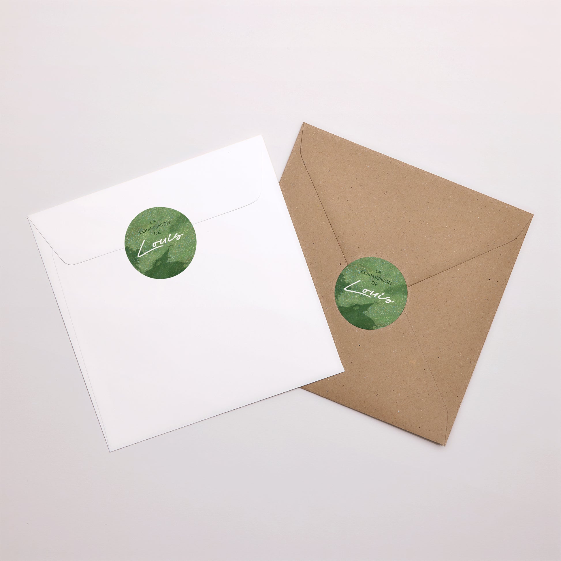 Sticker Communion Rond Lumière de la prairie photo N° 3