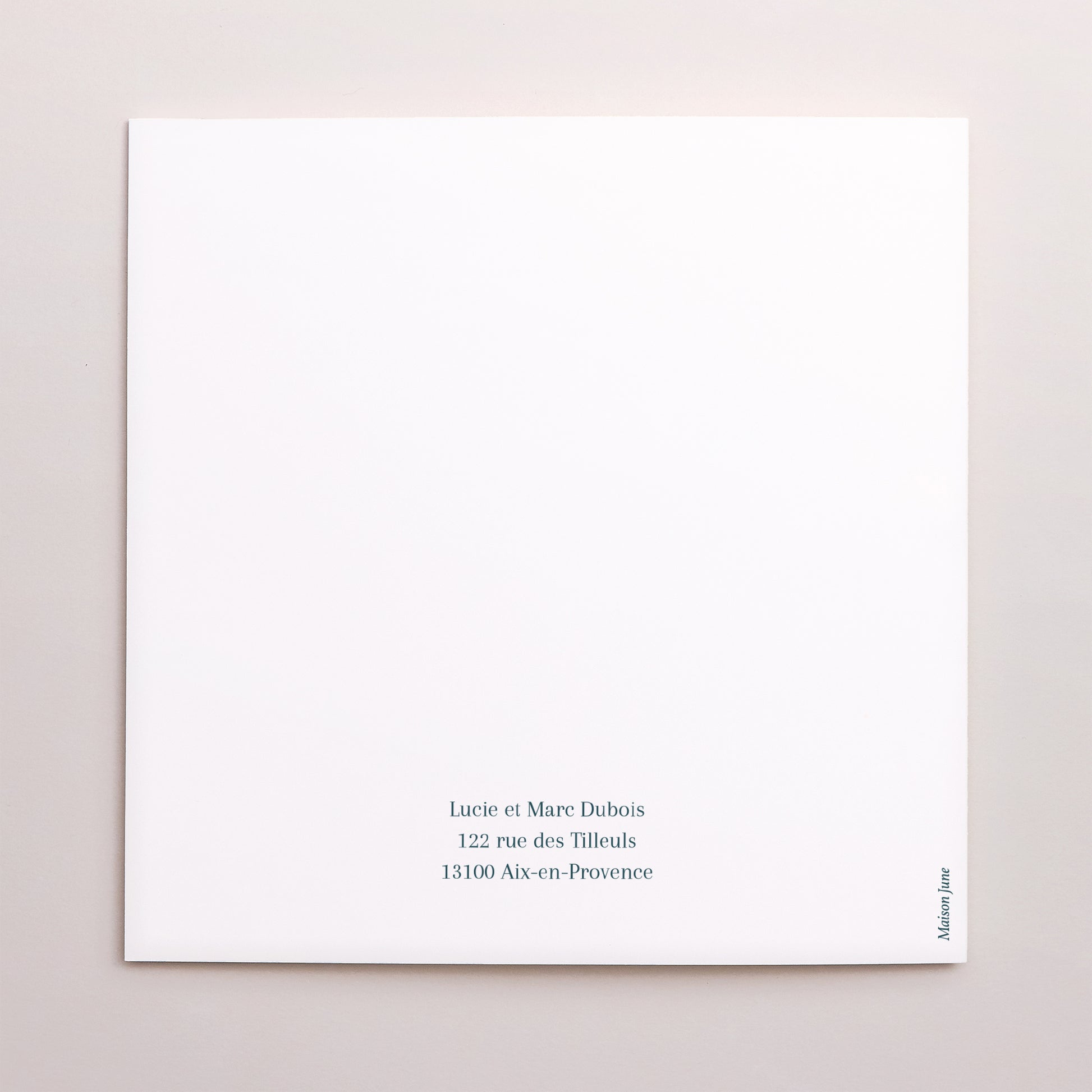 Faire-part Communion Carré double volet Bénédiction Dorée bleue photo N° 3