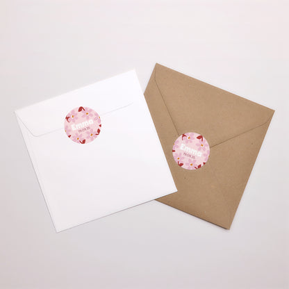 Sticker Naissance Rond Pink Bloom photo N° 3