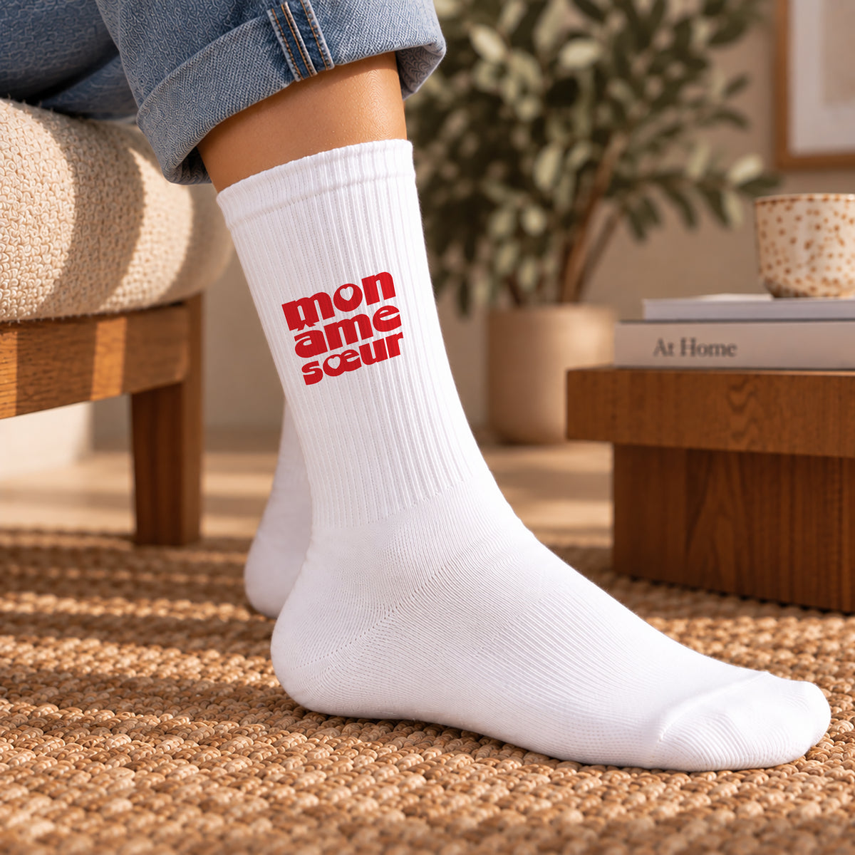 Chaussettes femme Blanches Âmes sœurs photo N° 2