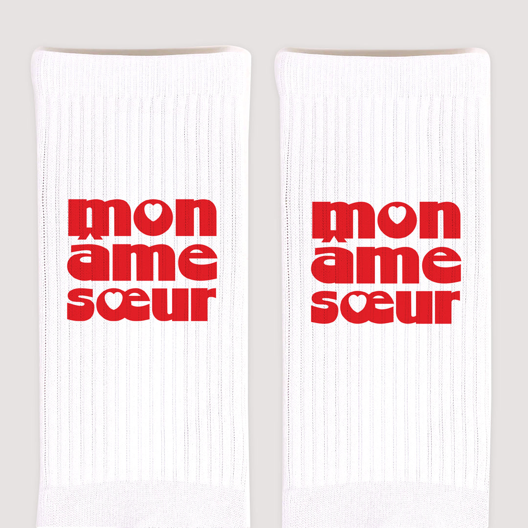 Chaussettes femme Blanches Âmes sœurs photo N° 3