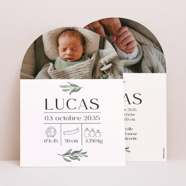 Faire-part Naissance Petite arche Brin de Vie photo