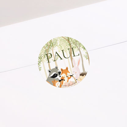 Sticker Naissance Rond Bienvenue dans la Clairière photo N° 1