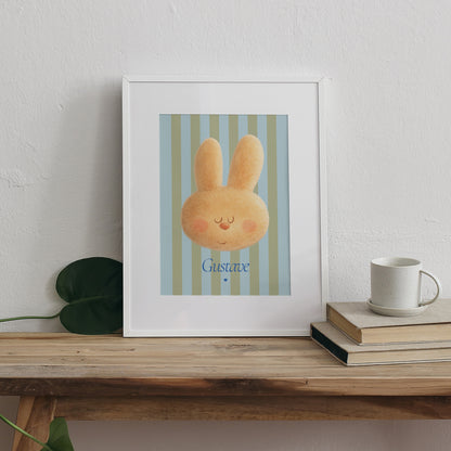 Affiche Naissance Portrait Doudou lapin rêveur photo N° 3