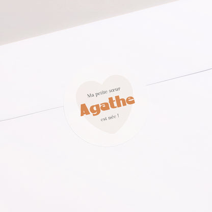 Sticker Naissance Rond Mon héros, mon frère photo N° 1