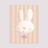 Affiche Naissance Portrait 30 x 40 cm Doudou lapin rayures photo N° 2