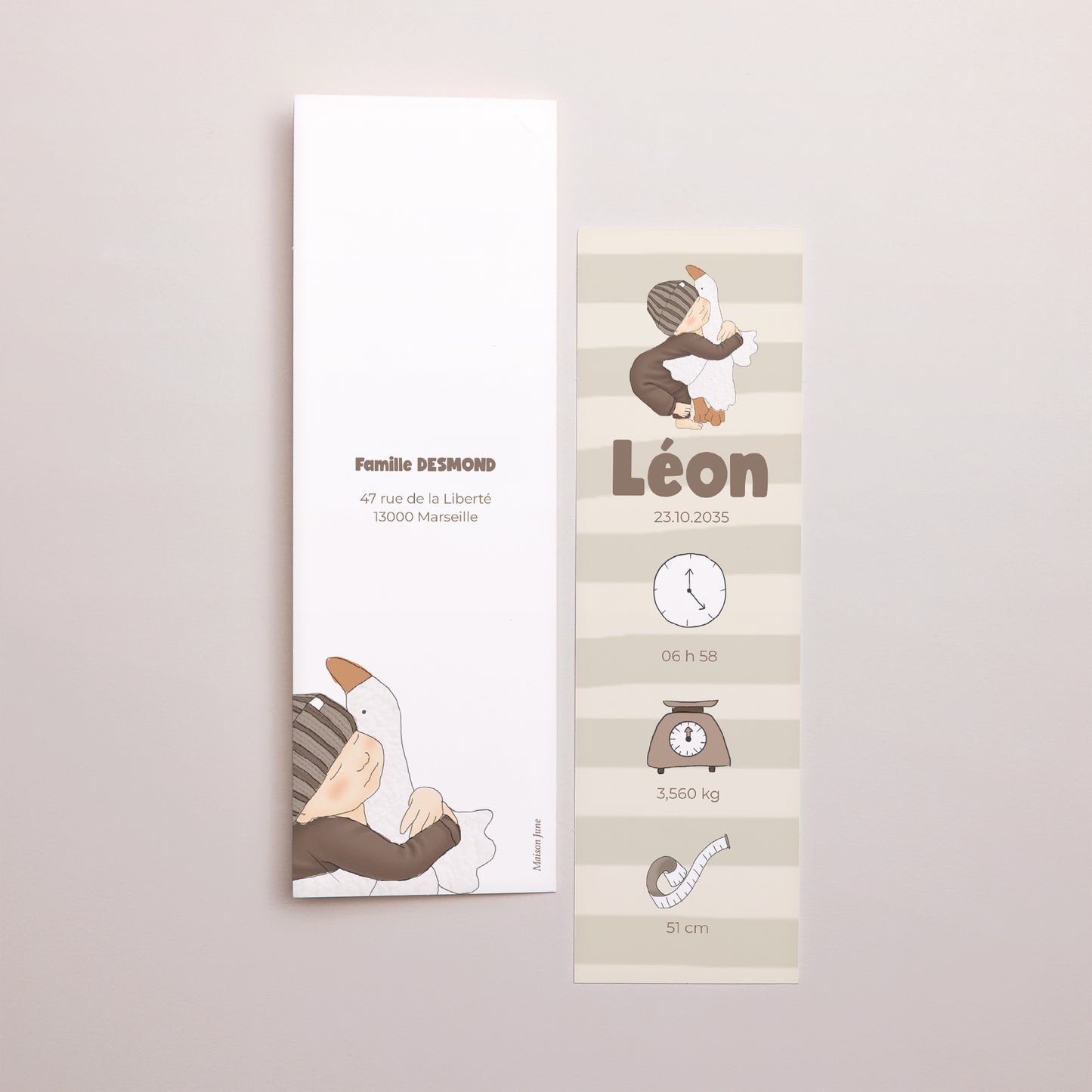 Faire-part Naissance Marque-page photo Plume de douceur II photo N° 3