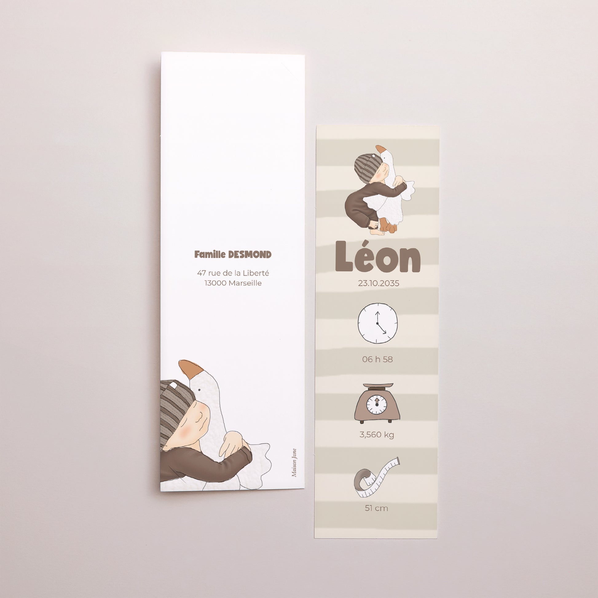 Faire-part Naissance Marque-page photo Plume de douceur II photo N° 3