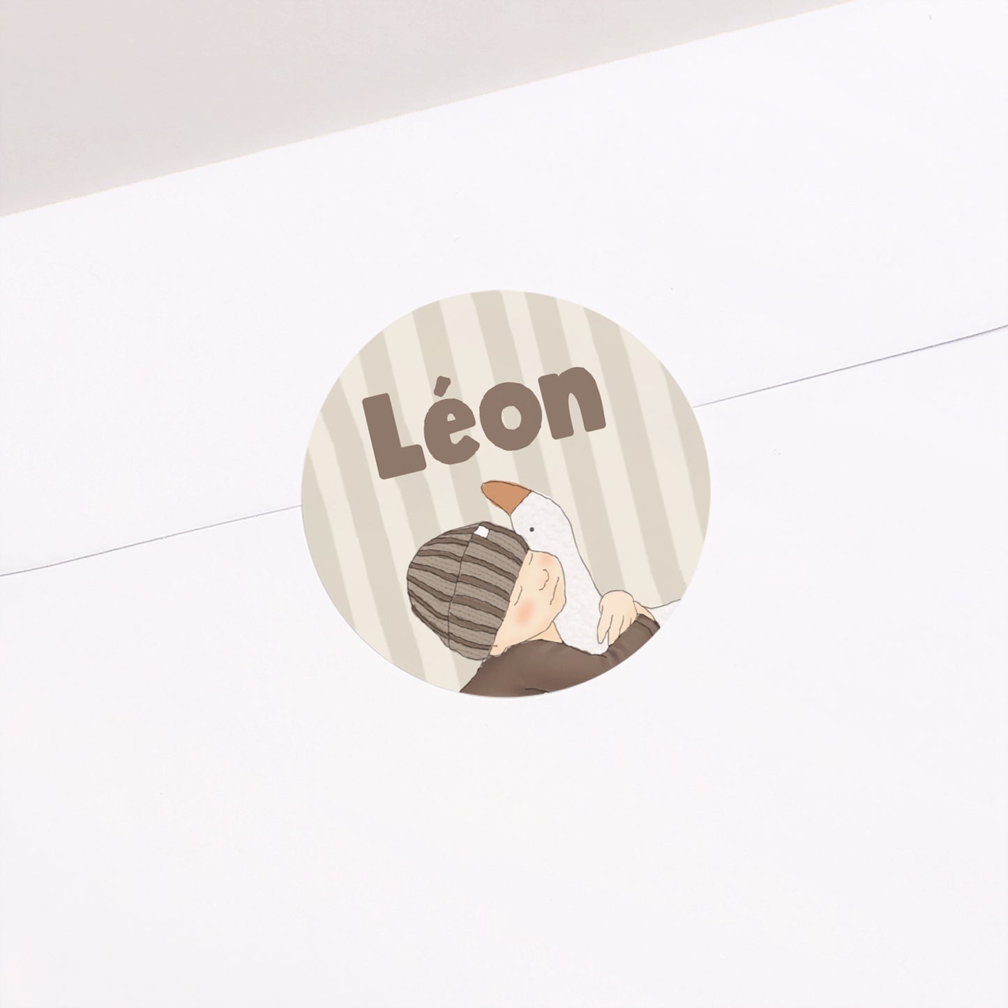 Sticker Naissance Rond Plume de douceur II photo N° 1