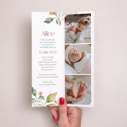 Faire-part Naissance Marque-page photo Rosée de Printemps photo N° 2