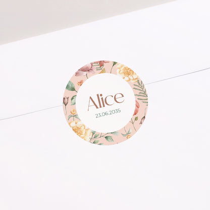 Sticker Naissance Rond Rosée de Printemps photo N° 1