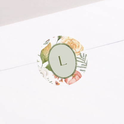 Sticker Naissance Rond Nid Fleuri photo N° 1