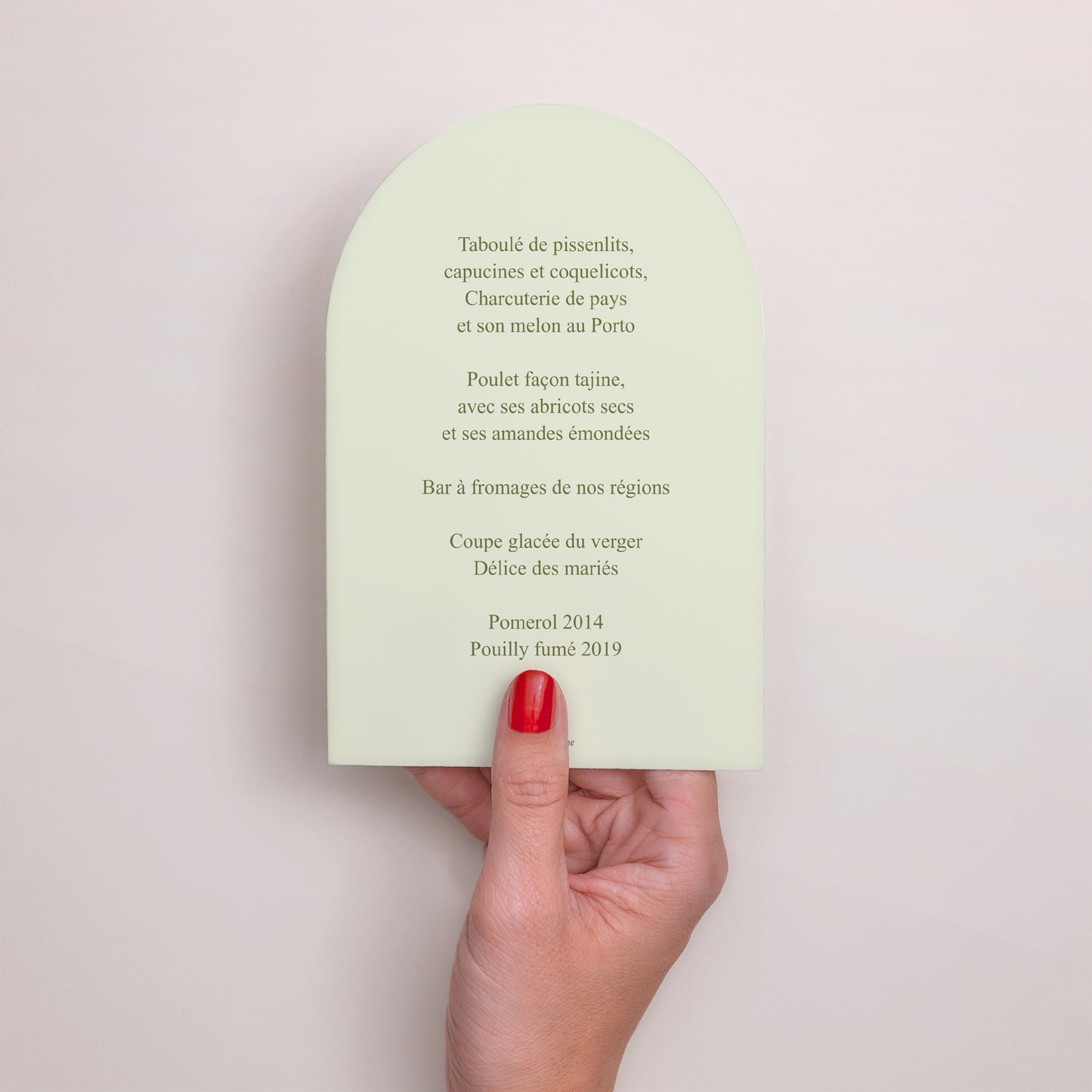 Menu Mariage Arche Jardin d'amour photo N° 3