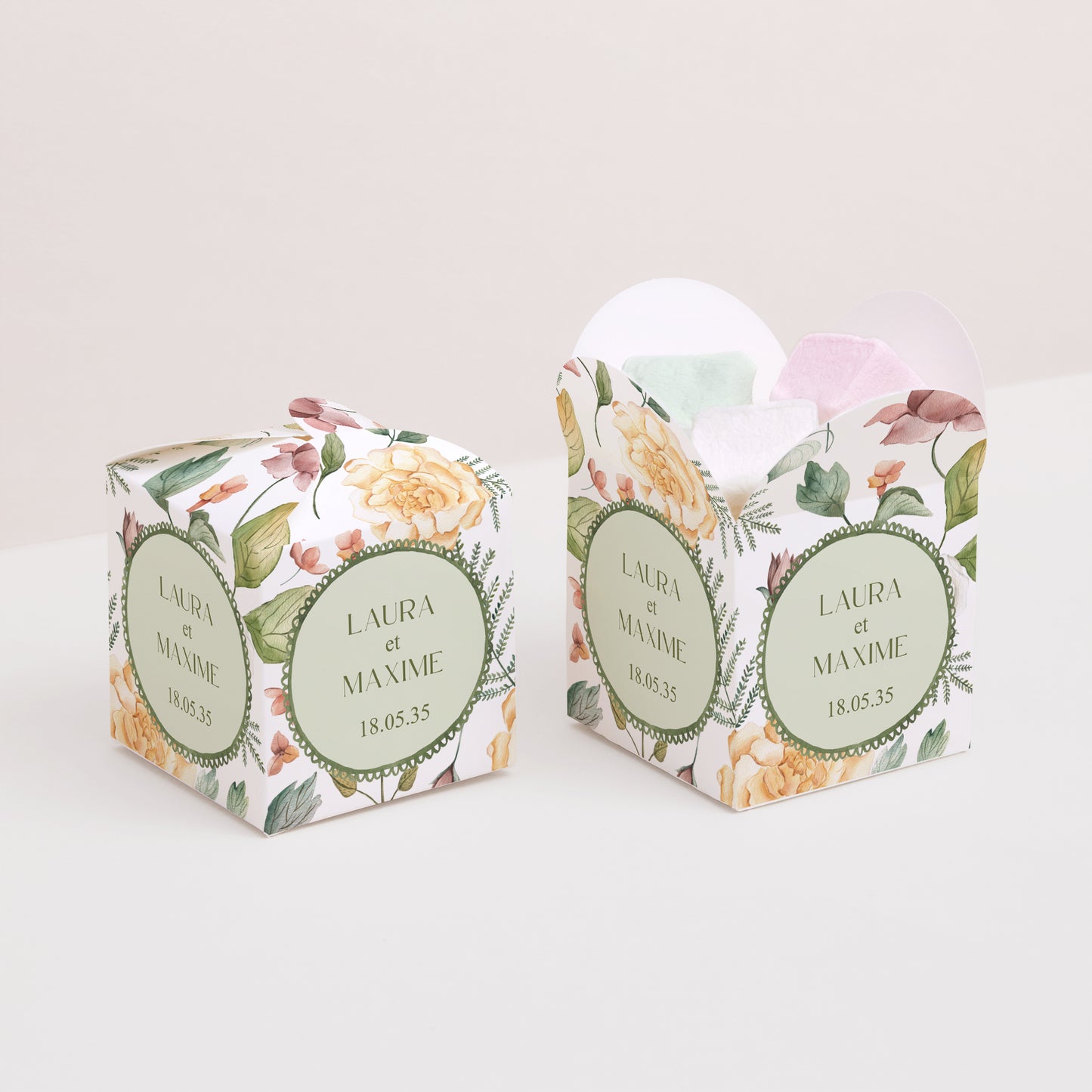 Boîte à dragées Mariage Ouverture papillon Jardin d'Amour photo N° 2