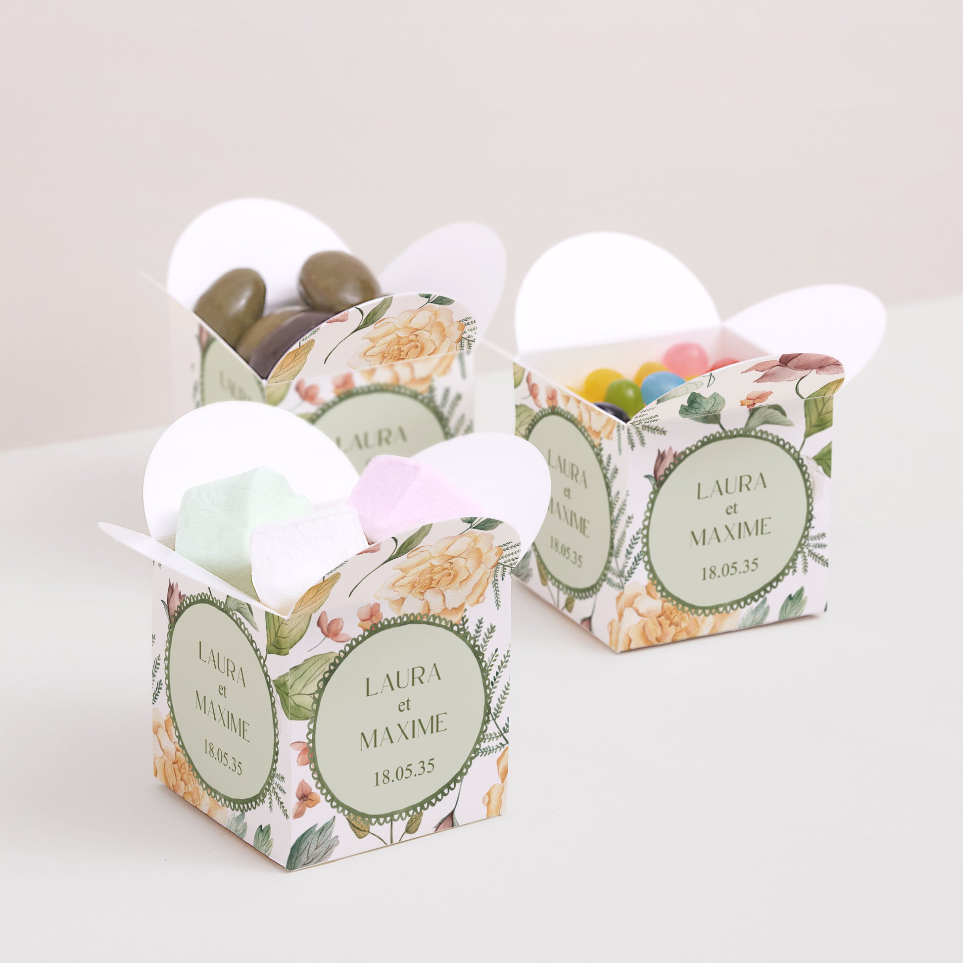 Boîte à dragées Mariage Ouverture papillon Jardin d'Amour photo N° 3