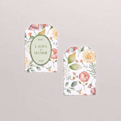 Boîte à dragées Mariage boule avec étiquette fanion Jardin d'amour photo N° 4