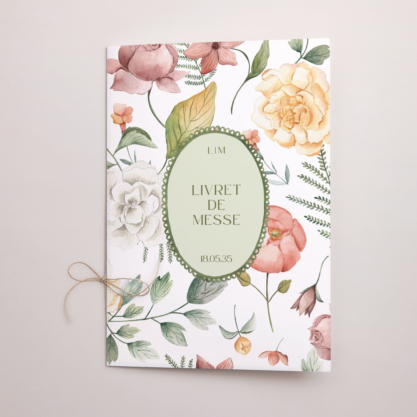 Livret de messe Mariage Double volet Jardin d'amour photo N° 1