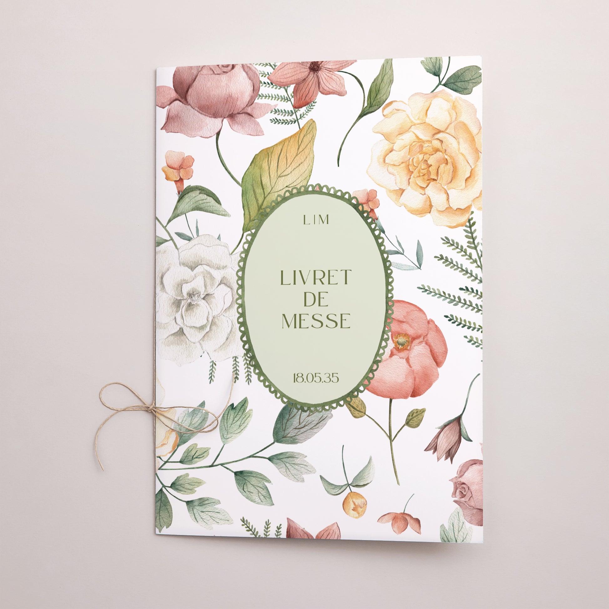 Livret de messe Mariage Double volet Jardin d'amour photo N° 1