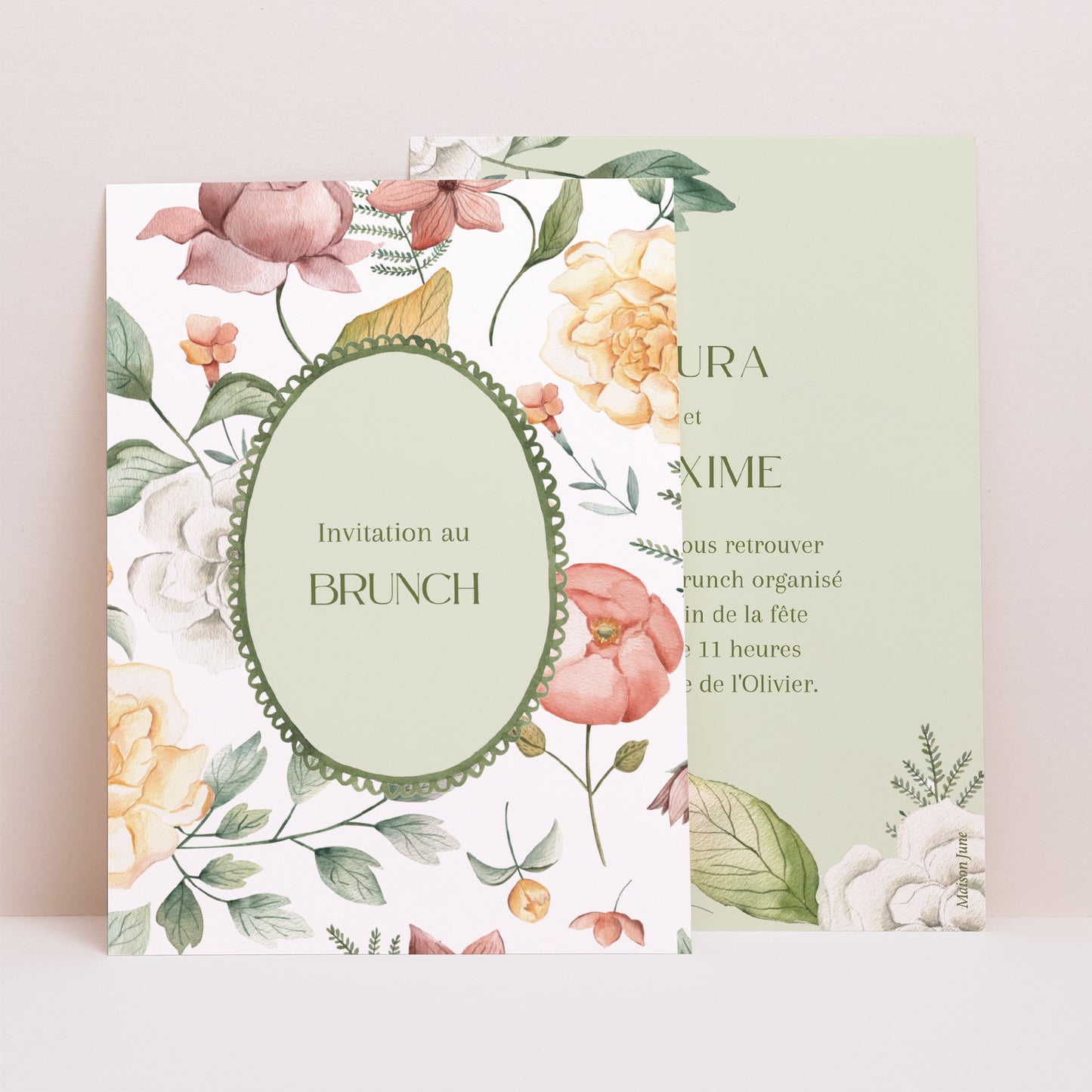 Invitations Mariage Portrait Jardin d'amour photo N° 1