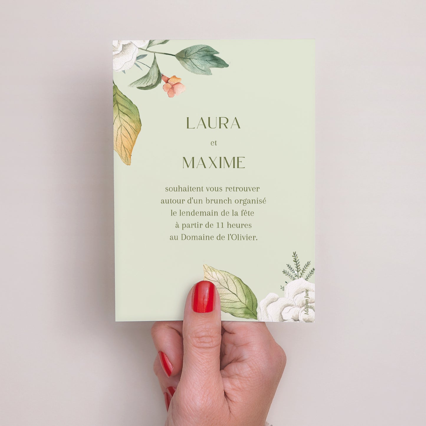 Invitations Mariage Portrait Jardin d'amour photo N° 3