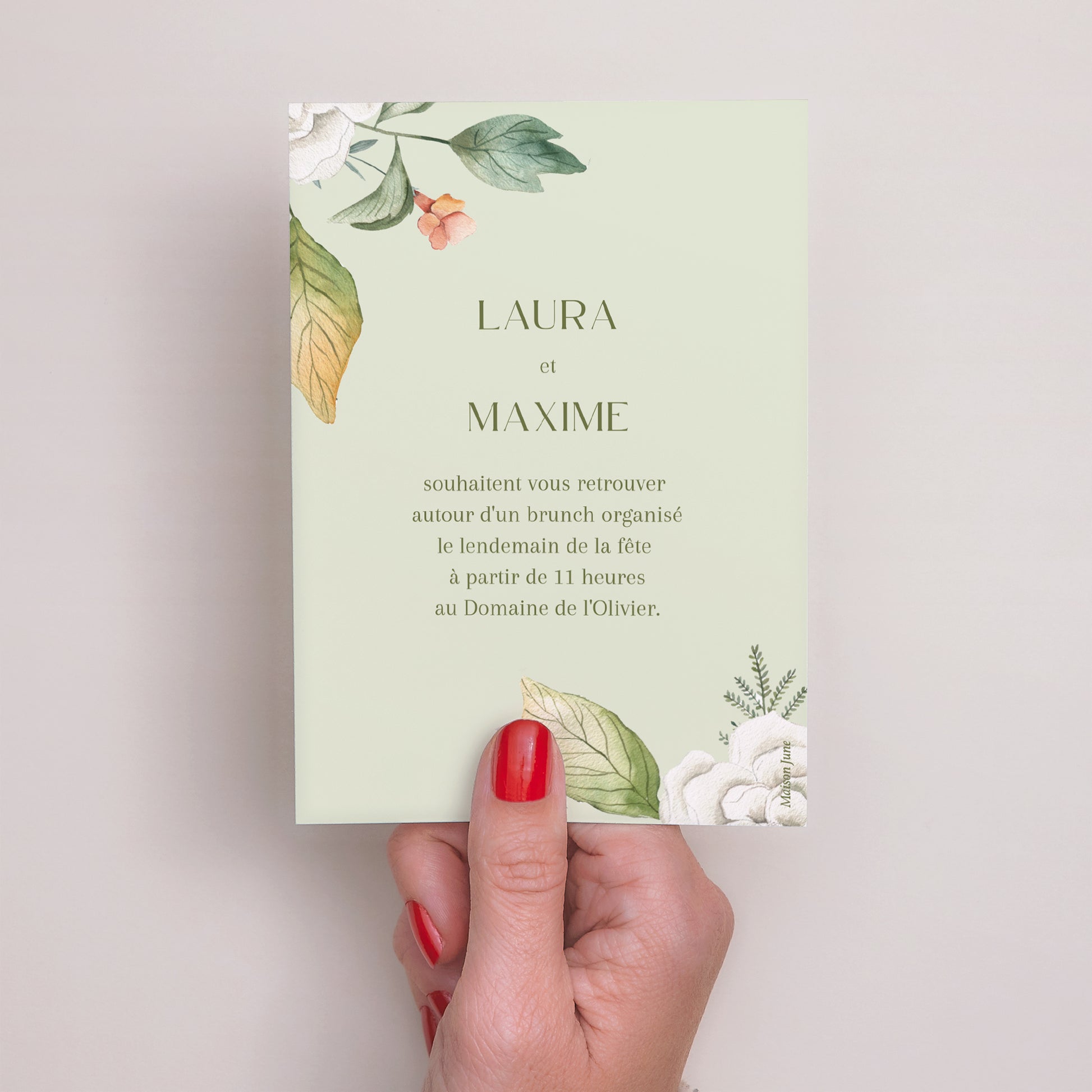 Invitations Mariage Portrait Jardin d'amour photo N° 3