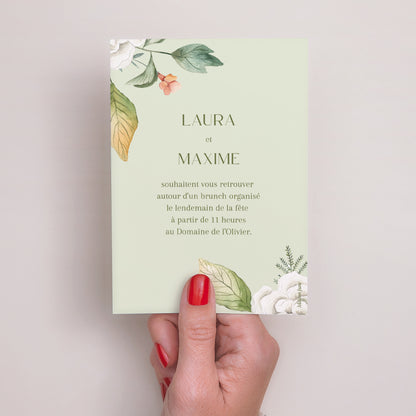 Invitations Mariage Portrait Jardin d'amour photo N° 3