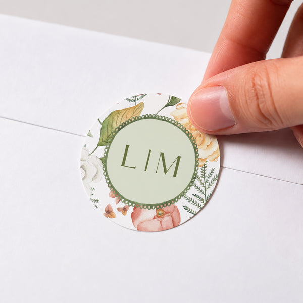 Sticker Mariage Rond Jardin d'Amour photo