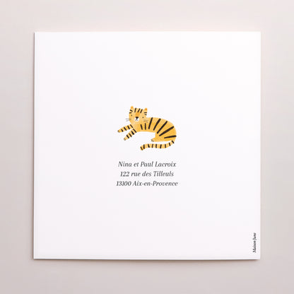 Faire-part Naissance Carré double volet La jungle s’éveille photo N° 3