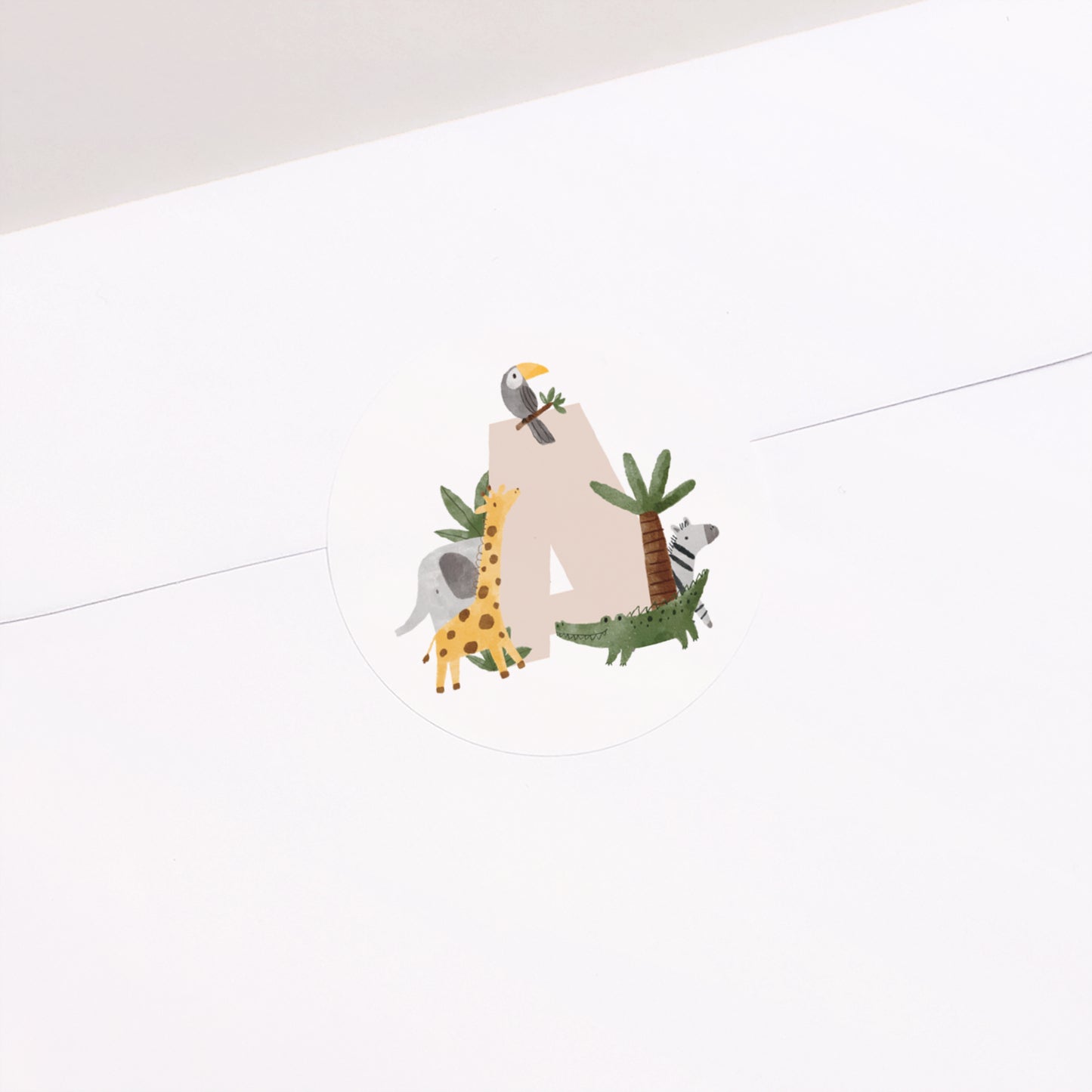 Sticker Naissance Rond La jungle s’éveille photo N° 1