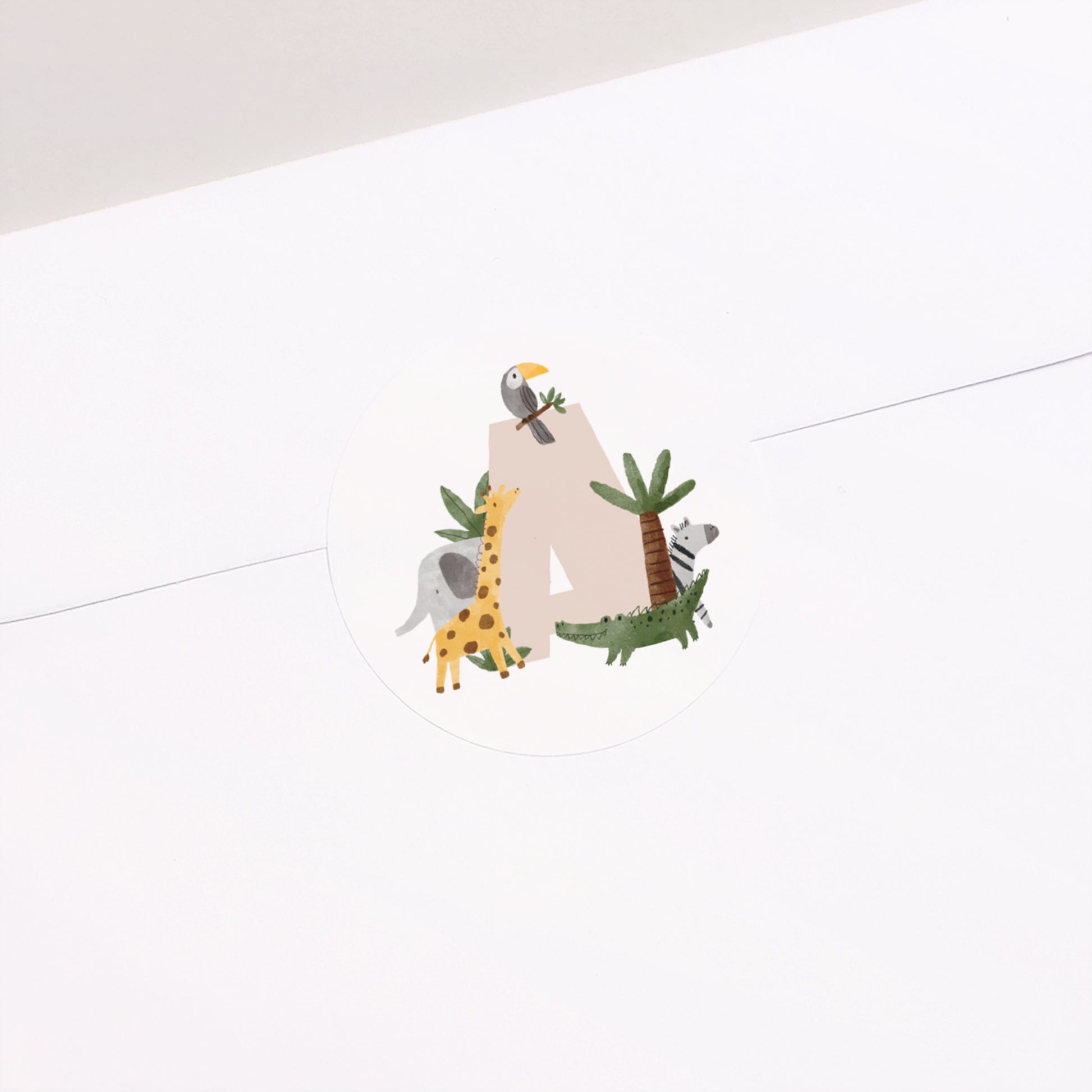 Sticker Naissance Rond La jungle s’éveille photo N° 1