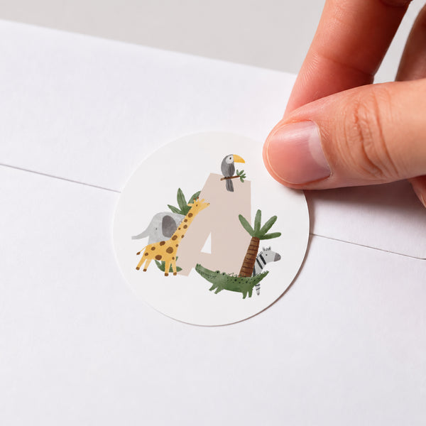 Sticker Naissance Rond La jungle s’éveille photo