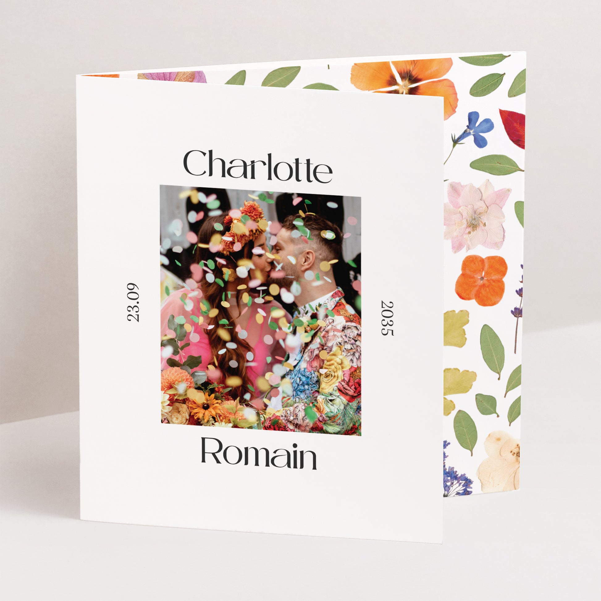 Remerciements Mariage Triptyque asymétrique Herbier d’Amour photo N° 1