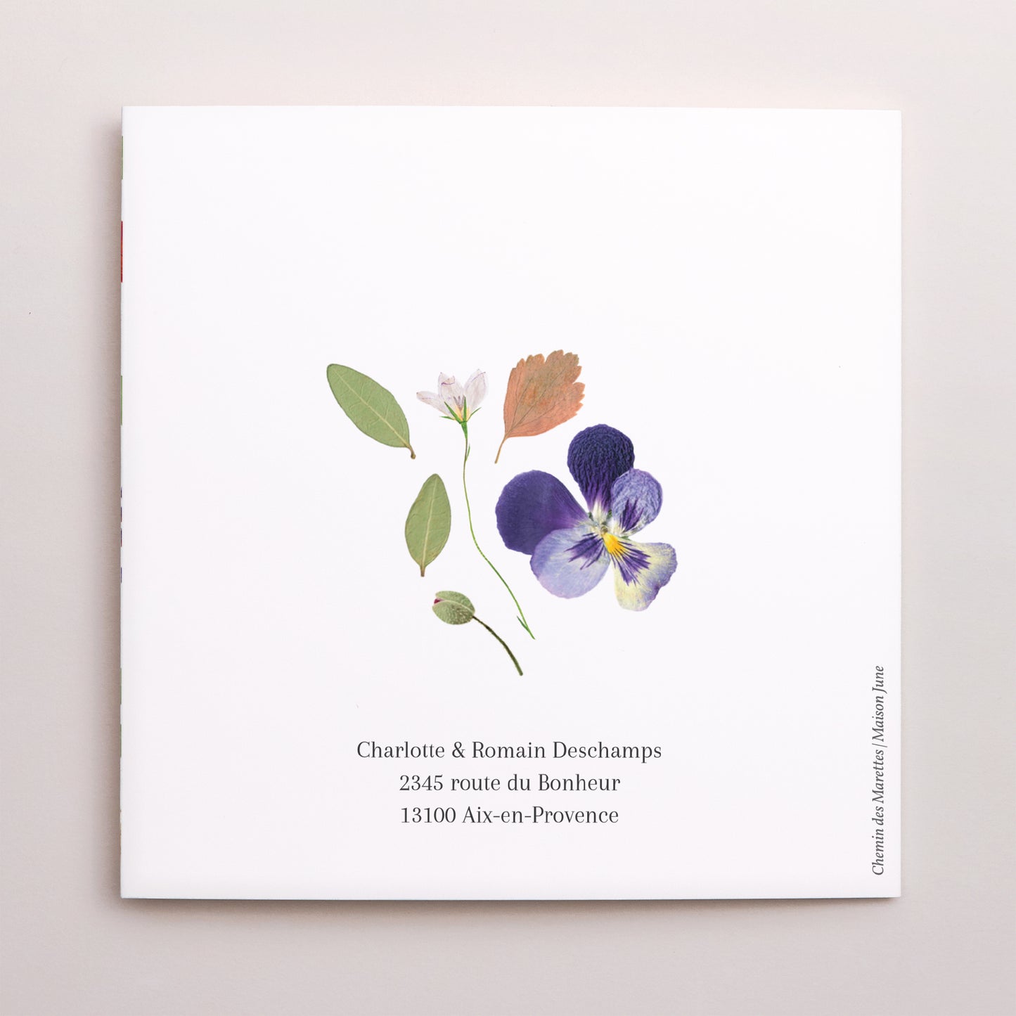 Remerciements Mariage Triptyque asymétrique Herbier d’Amour photo N° 3