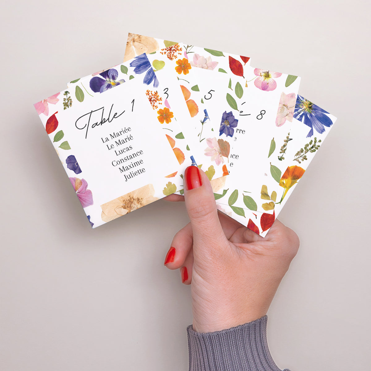 Plan de table Mariage Lot de 12 Herbier d’Amour photo N° 3