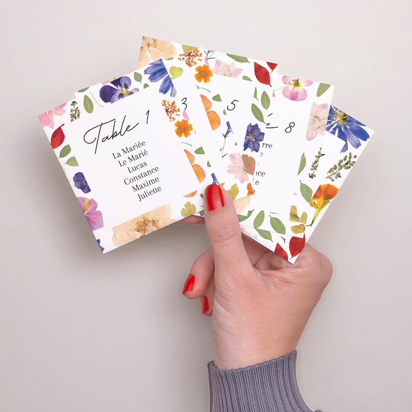 Plan de table Mariage Lot de 12 Herbier d’Amour photo N° 3