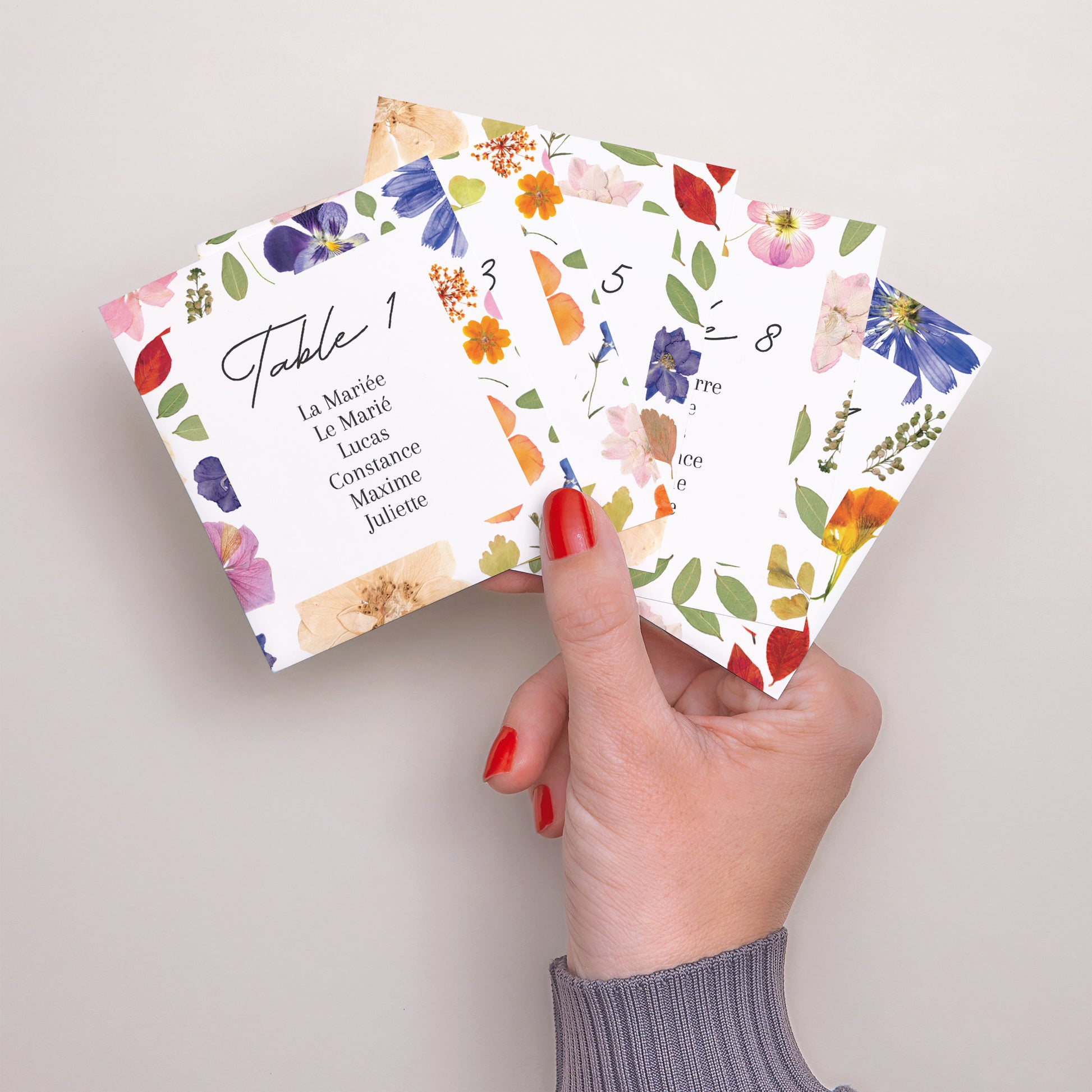 Plan de table Mariage Lot de 12 Herbier d’Amour photo N° 3