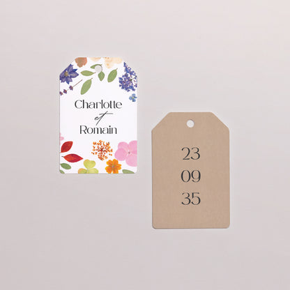 Boîte à dragées Mariage boule avec étiquette fanion Herbier d’Amour photo N° 4