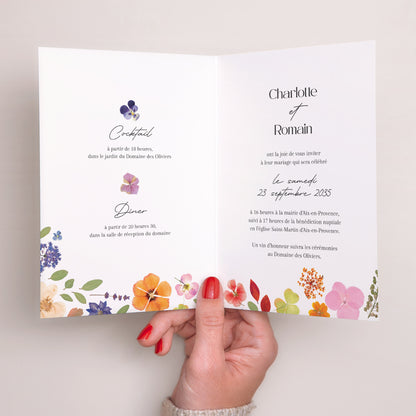 Faire-part Mariage Portrait double volet Herbier d’Amour photo N° 2