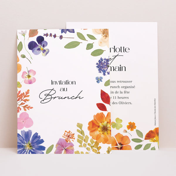 Invitations Mariage Portrait Herbier d’Amour photo