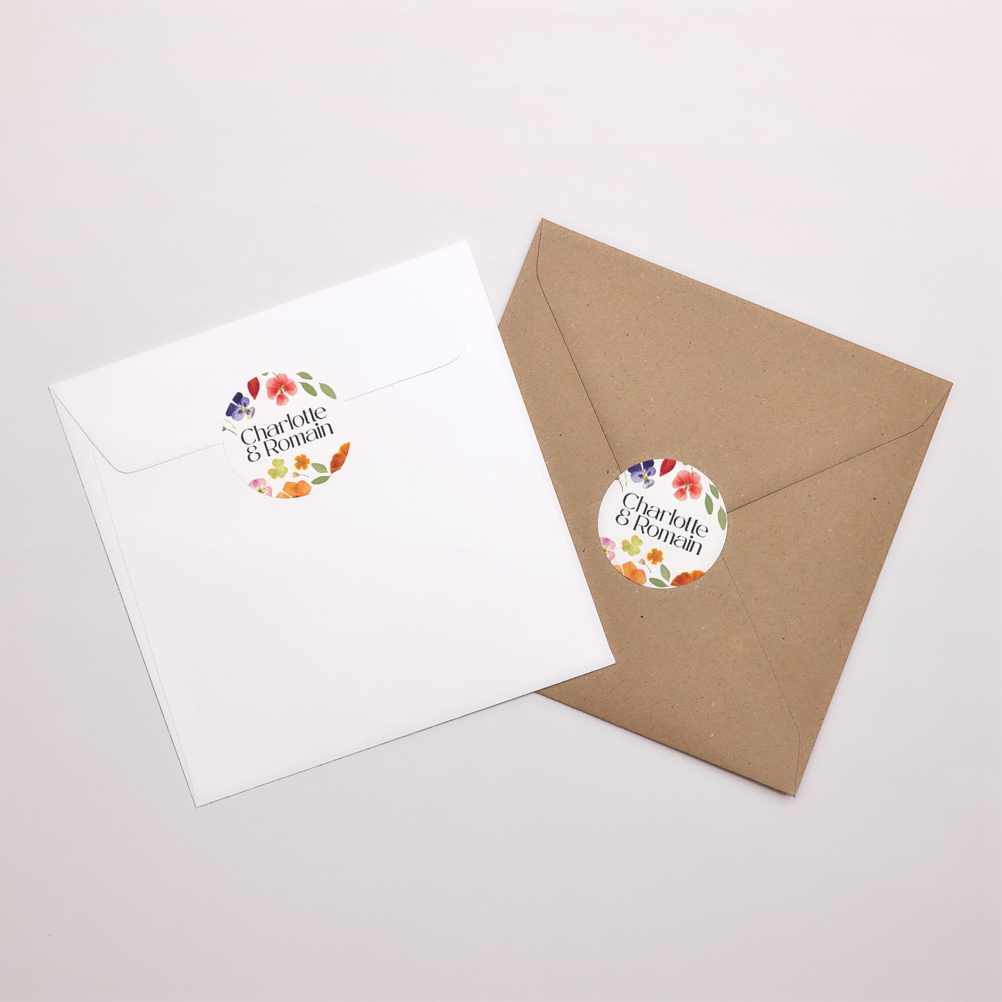 Sticker Mariage Rond Herbier d’Amour photo N° 3