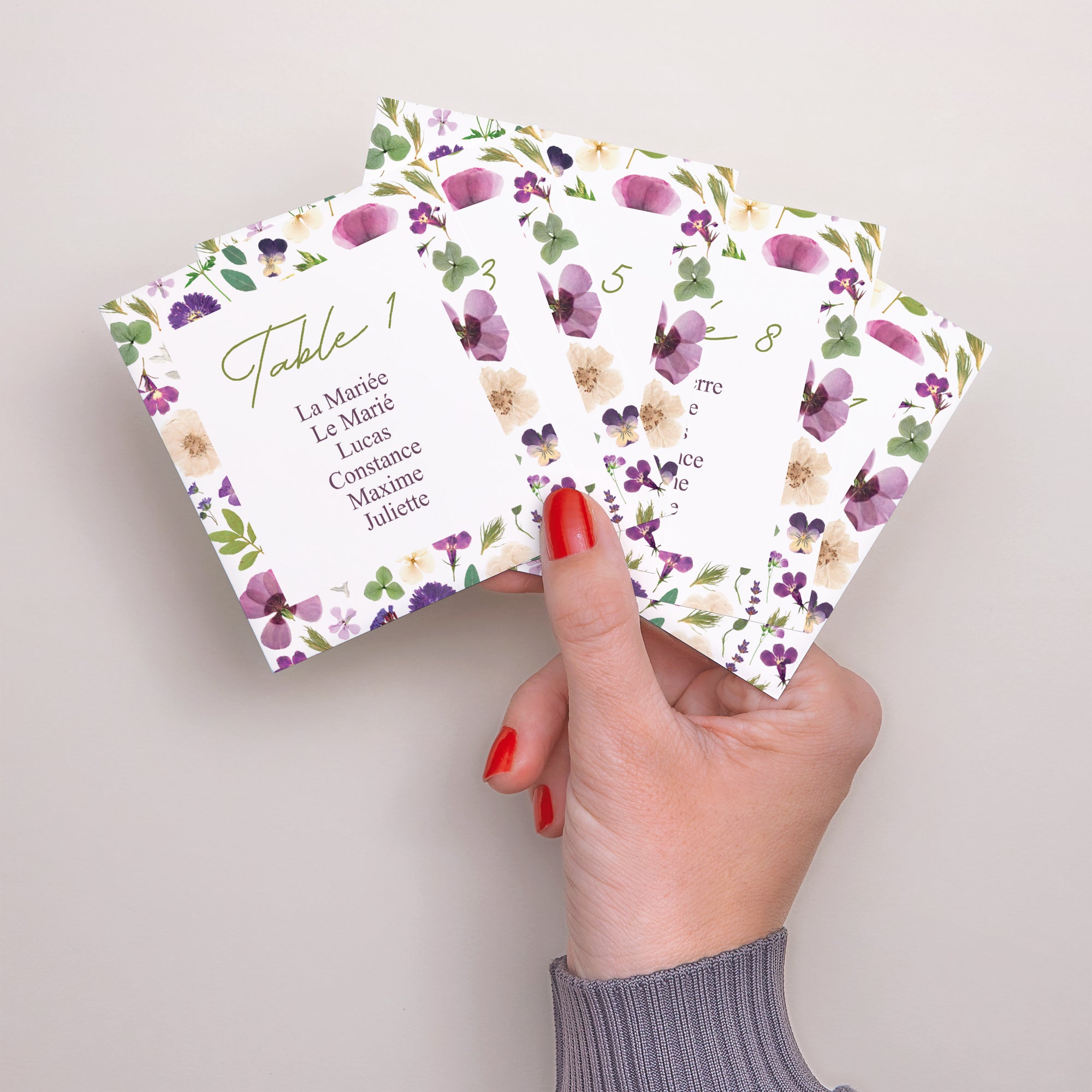 Plan de table Mariage Lot de 12 Ronde Florale photo N° 3