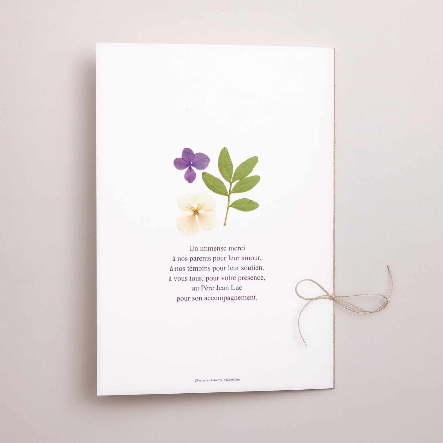 Livret de messe Mariage Double volet Ronde Florale photo N° 3