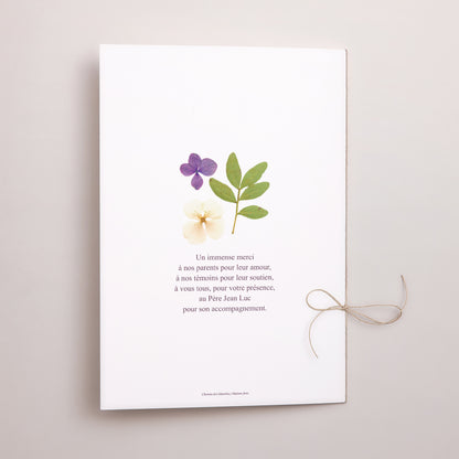 Livret de messe Mariage Double volet Ronde Florale photo N° 3