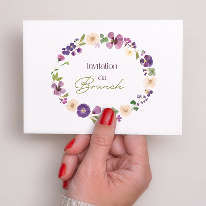 Invitations Mariage Paysage Ronde Florale photo N° 3