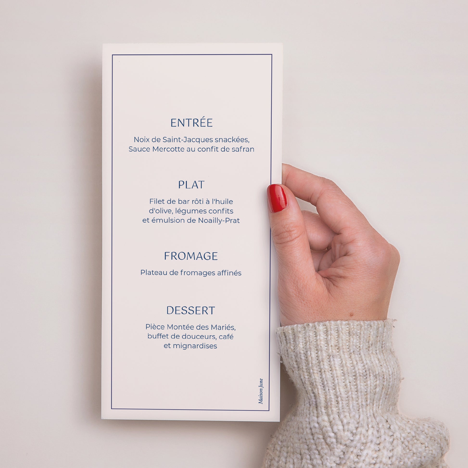 Menu Mariage Panoramique portrait Faubourg Saint-Honoré photo N° 3