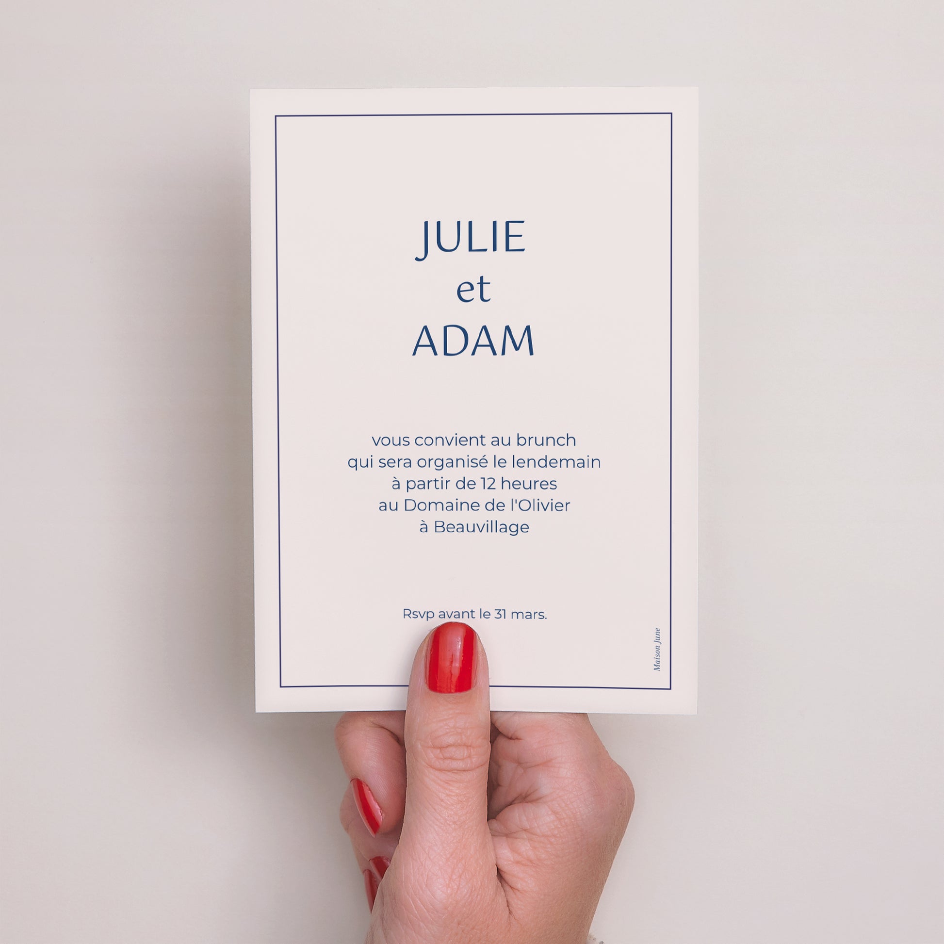 Invitations Mariage Portrait Faubourg Saint-Honoré photo N° 3