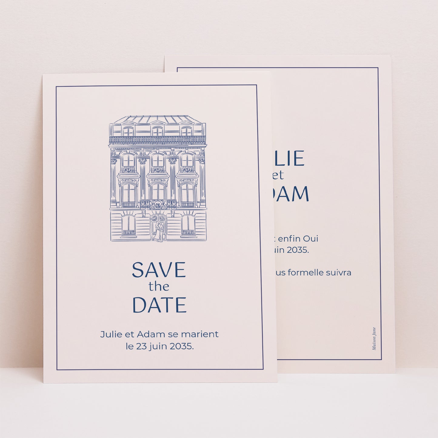 Save the date Mariage Portrait Faubourg Saint-Honoré photo N° 1
