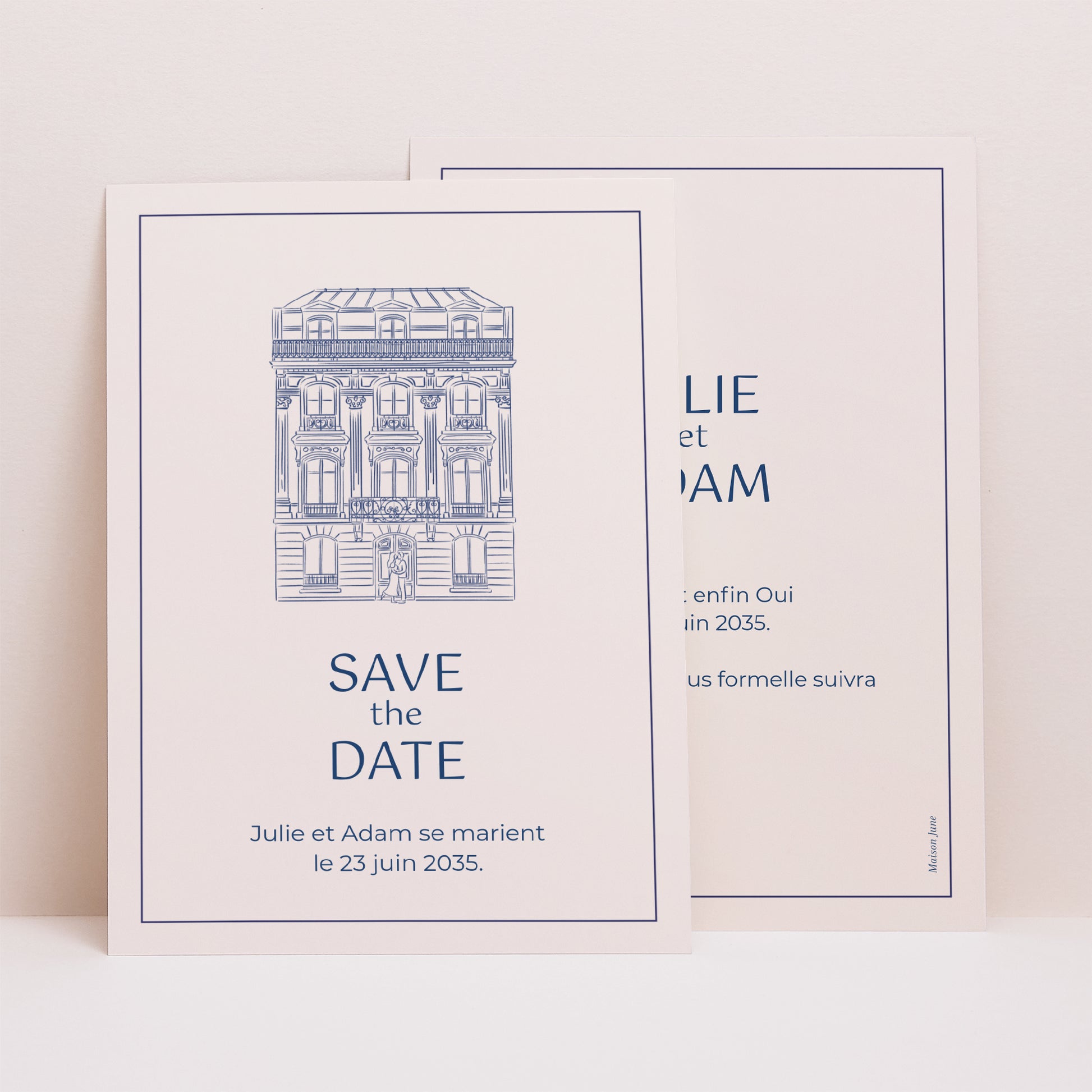 Save the date Mariage Portrait Faubourg Saint-Honoré photo N° 1